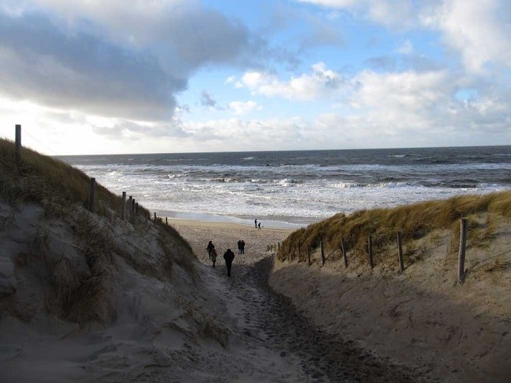 Wandelaars in de duinen